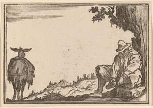 Paraszt, aki leveszi a cipőjét alkotó: Edouard Eckman after Jacques Callot