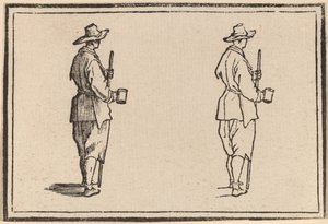 Paraszt, kupával alkotó: Edouard Eckman after Jacques Callot