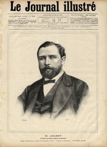 Emile Loubet (1836-1929) 1892-ben (a tanács elnöke - belügyminiszter) Navellier metszete az 1892-es „The Illustrous Journal”-ban