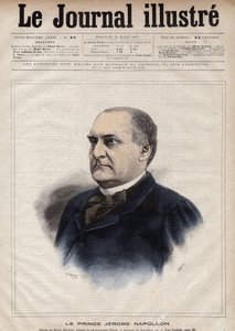Jerome Bonaparte dit Plon (Plonplon) (1822-1891) (Napoleon-Jerome Bonaparte vagy Jerome Napóleon herceg), Jerome Bonaparte (1784-1860) fia - Navellier metszetei a „The Illustrous Journal” 1891-ben