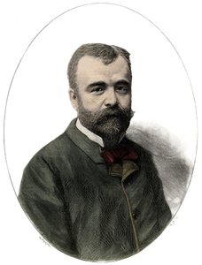 Ernest Lavisse (1842-1922) francia történész és akadémikus portréja – Navellier metszet a „Le journal illustrious” 1892-ben.