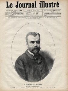 Ernest Lavisse (1842-1922) francia történész és akadémikus portréja – Navellier metszet a „Le journal illustrious” 1892-ben.