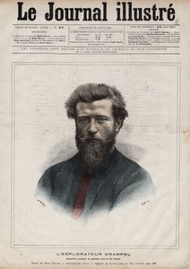 Paul Crampel (1864-1891), Közép-Afrika francia felfedezőjének portréja – Navellier metszetei az 1891-es „A jeles naplóban”