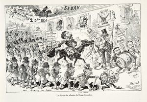 Az éhezők távozása december 2-án, A Harmadik Köztársaság története című kötetből. I, Politikatörténet, pub.1933 alkotó: Edouard Guillaumin Pepin