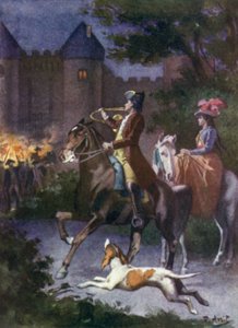 Egy szempillantás alatt az összes Mauprat a portcullisnál volt. Illusztráció a Mauprat számára, George Sand
