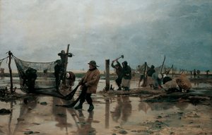 A hálók rögzítése, 1885