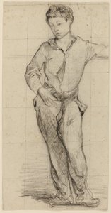 Édouard Manet-nek tulajdonítva - Álló fiatalember (Léon Leenhoff) (recto), 1864-65 alkotó: Édouard Manet