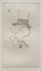 Baudelaire profiljában. alkotó: Édouard Manet