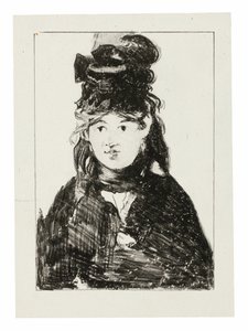 Berthe Morisot feketében alkotó: Édouard Manet