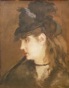 Berthe Morisot fekete kalapban