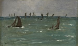 Hajók Berck-sur-Merben alkotó: Édouard Manet