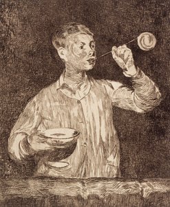 Szappanbuborékokat fújó fiú alkotó: Édouard Manet