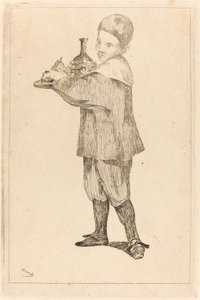 Gyermek kezében egy tálcát alkotó: Édouard Manet