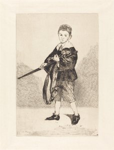 Gyermek karddal, balra fordult gyermek karddal, balra fordulva, 1862. alkotó: Édouard Manet