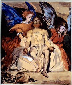 Krisztus angyalokkal Edouard Manet (1832-1883) akvarell, gouache és porcelán tintája 1864 V. 0,32x0,27 m Párizs, Muse d