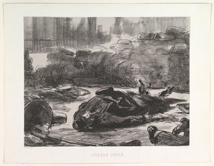 Polgárháború Polgárháború, 1871-73, megjelent 1874. alkotó: Édouard Manet