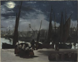 Holdfény Boulogne kikötőjében Holdfény Boulogne kikötőjében, 1869. alkotó: Édouard Manet
