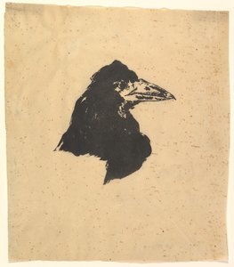 A holló plakátjának és borítójának terve Edgar Allan Poe, 1875. alkotó: Édouard Manet