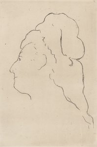 Eva Gonzales, profil balra fordítva, 1870 alkotó: Édouard Manet