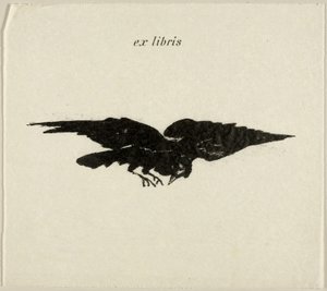Repülő holló: ex libris, A hollóból (Le Corbeau) alkotó: Édouard Manet