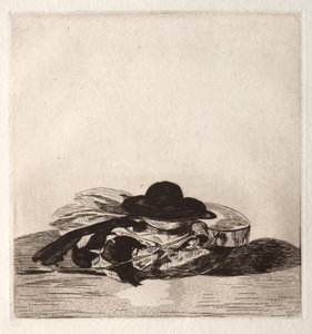 Frontispiz egy metszetkiadáshoz: Kalap és gitár alkotó: Édouard Manet