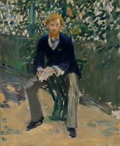 George Moore a művész kertjében alkotó: Édouard Manet