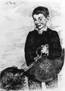 Fiú kutyával alkotó: Édouard Manet