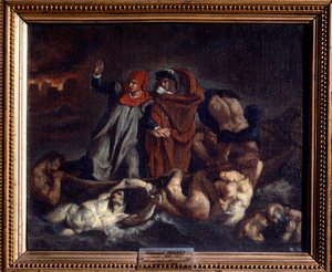 Dante csónakja vagy Dante és Vergilius az alvilágban Edouard Manet (1832-1883) festménye, Eugene Delacroix. 1854 V. 0,38 X 0,46 m Lyon, Szépművészeti Múzeum. alkotó: Édouard Manet