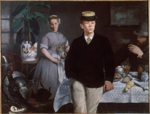 Ebéd a műhelyben alkotó: Édouard Manet