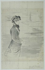 Manet - Annabel Lee a tengerparton áll, 1881 körül alkotó: Édouard Manet