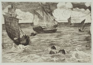 Tengerparti táj alkotó: Édouard Manet