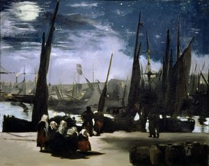 Holdfény a Boulogne-i kikötőben, 1868 alkotó: Édouard Manet