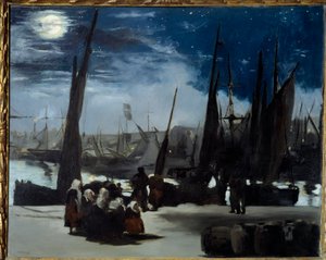 Holdfény a boulogne-i kikötőben Edouard Manet festménye (1832-1883) 1869 V. 0,82x1,01 m Párizs, Muse d