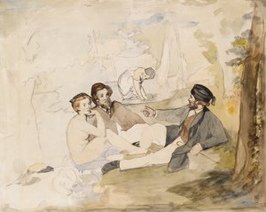 Piknik egy faebédben a füvön, 1862-1863. alkotó: Édouard Manet