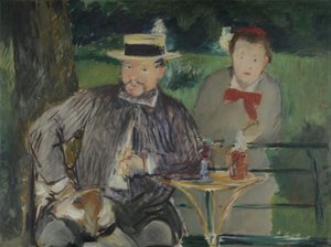 Ernest Hoschedé és lánya, Marthe portréja alkotó: Édouard Manet