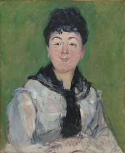 Fekete Fichuval rendelkező nő portréja, 1878 körül (olaj, vászon) alkotó: Édouard Manet