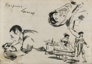 Vázlatok a „Cigányok”, „A Spanyol balett” és „Lola de Valence” című filmből a „L’Autographe au Salon de 1865” című filmhez alkotó: Édouard Manet