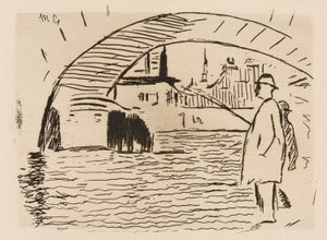 A híd boltíve, 6. lemez a Le Fleuve-ból alkotó: Édouard Manet
