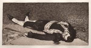 A halott Toreador (metszet és akvatinta) alkotó: Edouard Manet