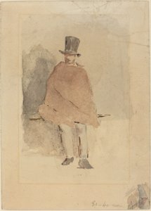 A férfi magas kalapban alkotó: Édouard Manet