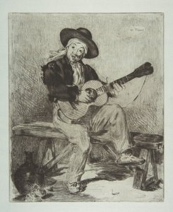 A spanyol énekes (Le Guitarrero) alkotó: Édouard Manet