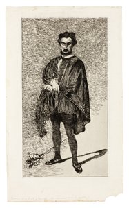 A tragikus színész (Rouvière Hamlet szerepében) alkotó: Édouard Manet
