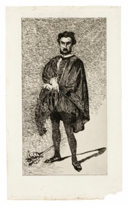 A tragikus színész (Rouvière Hamlet szerepében) alkotó: Édouard Manet