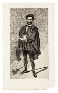A tragikus színész (Rouvière Hamlet szerepében) alkotó: Édouard Manet