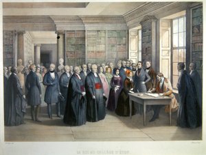 Lajos Fülöp király aláírja a látogatókönyvet az Eton College-ban tett látogatása során december 10-én.