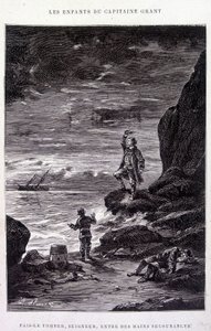 Vedd le, Uram, csüggedt kezekbe! Jules Verne „Les Enfants du Capitaine Grant” című művében alkotó: Edouard Riou
