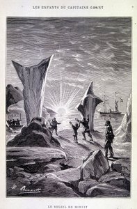 Az éjféli nap Jules Verne „Grant kapitány gyermekei” című filmben alkotó: Edouard Riou