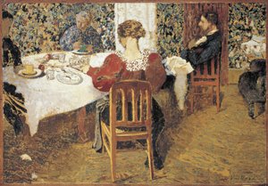 Az asztalnál (Le Dejeuner), Vuillard, Edouard (1868-1940) alkotó: Edouard Vuillard