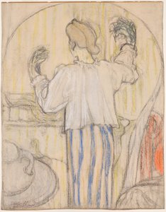 A tükör előtt (elöl) alkotó: Edouard Vuillard