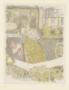 Kert a stúdió előtt alkotó: Edouard Vuillard